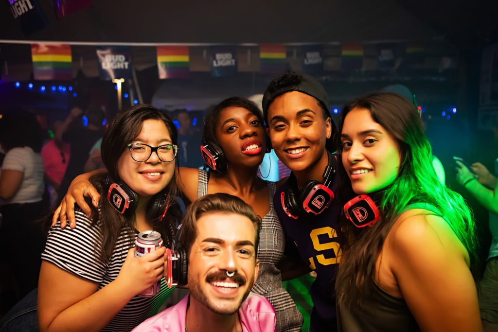 Midnight Music silent disco guests and DJ